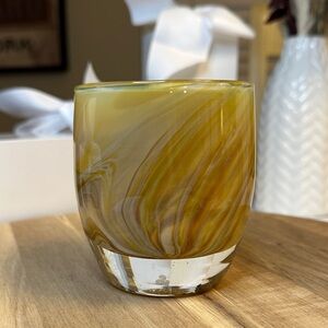 Glassybaby “Lucky Penny” 💛  Triskelion Yellow Gold Beautiful!!